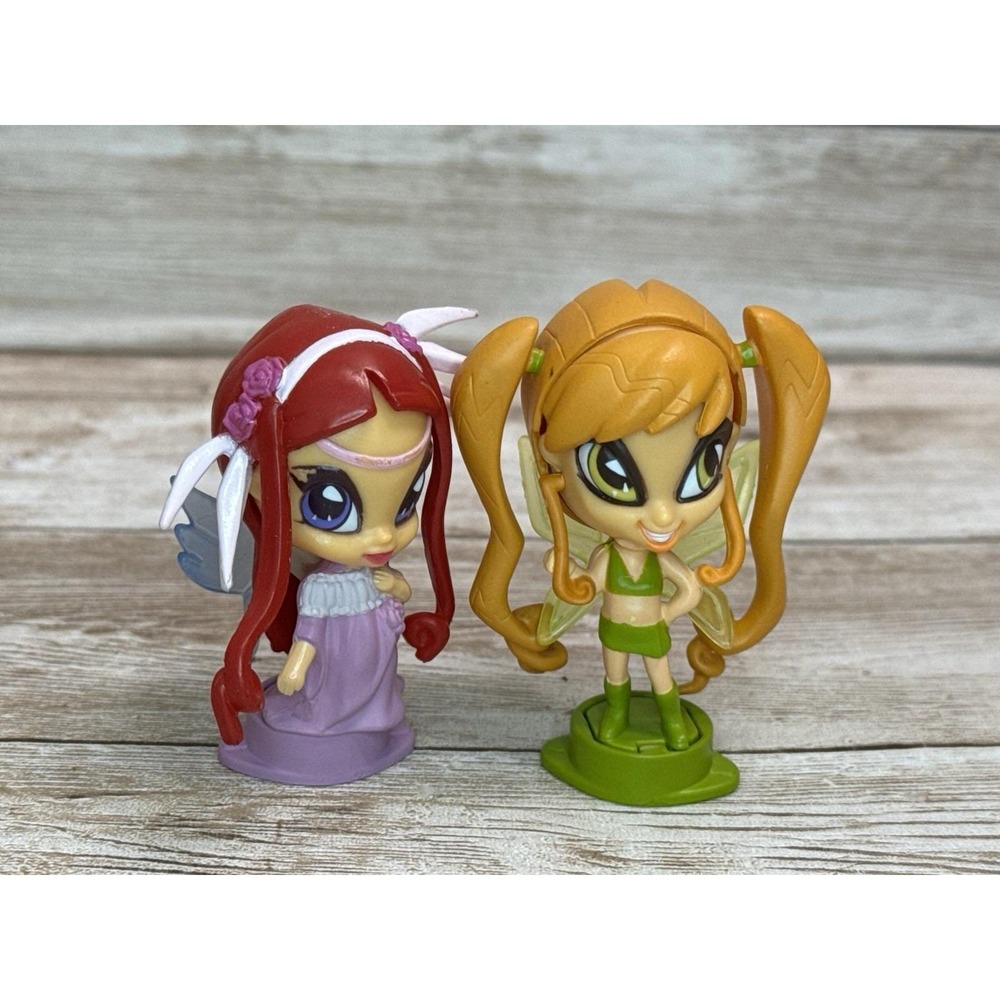 Vintage Mattel Winx Club Pixie Magic Figures Lot - Chatta & Amore Fairy 2005